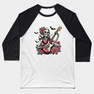 skull girls rock hard Baseball T-Shirt